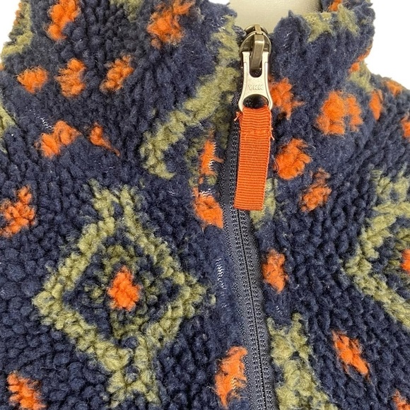 Orvis Sherpa Fleece Snow River Quarter Zip Pullover Aztec Southwestern Print M - Picture 12 of 16